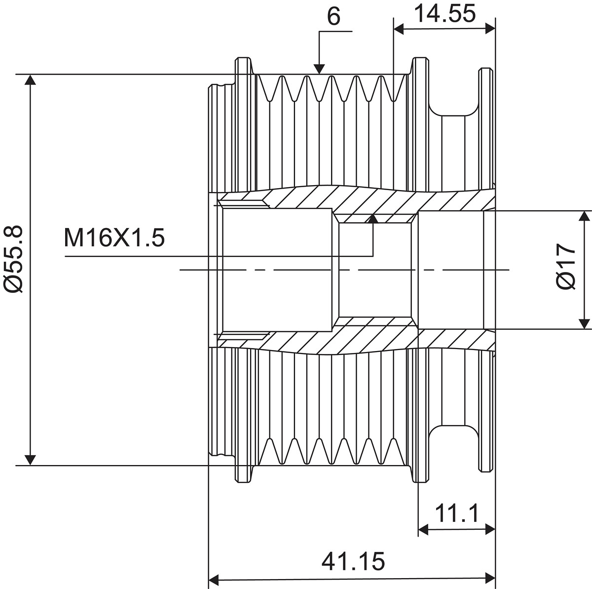 DISPOSITIVO RUOTA LIBERA ALTERNATORE